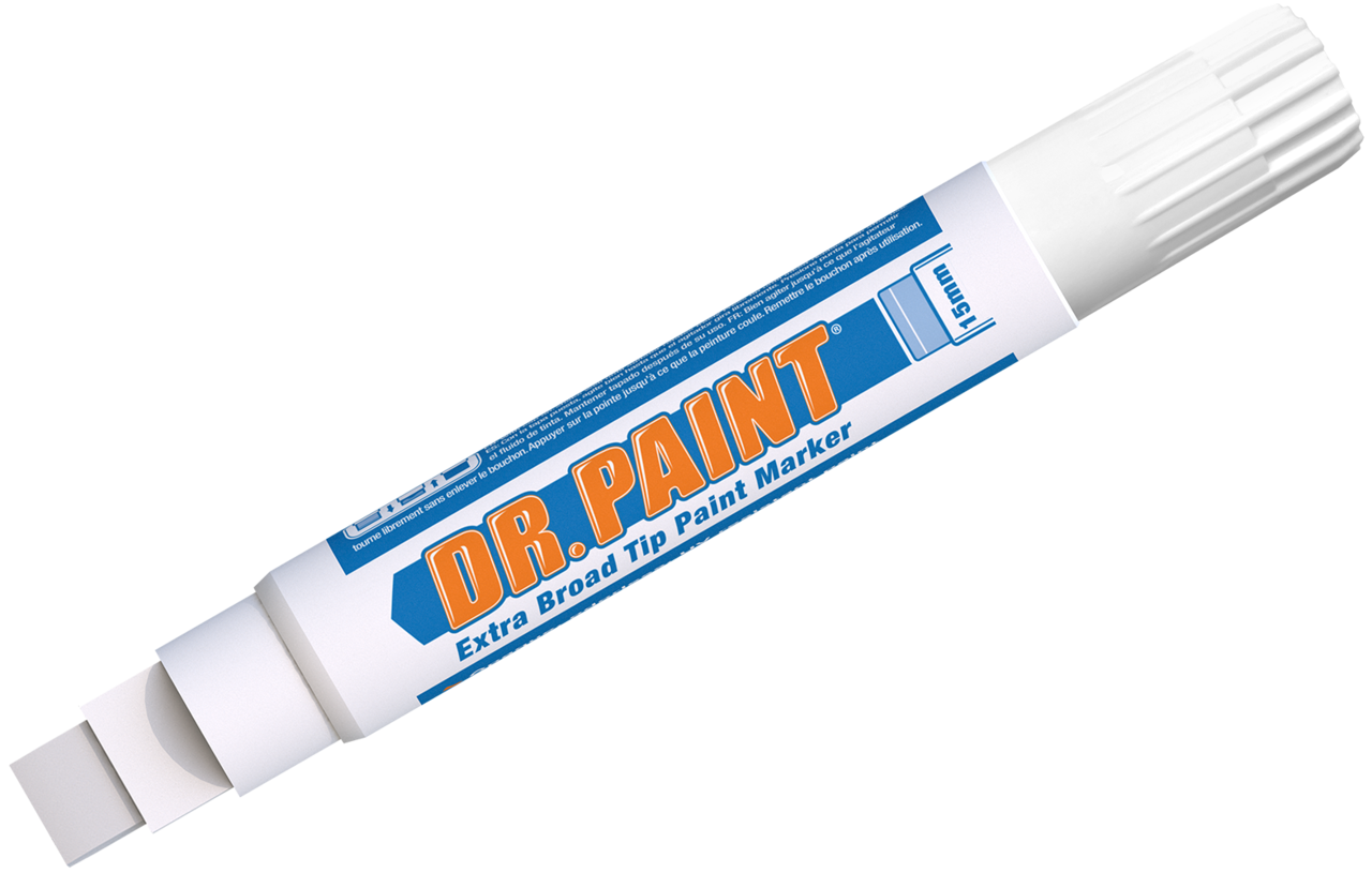 U-Mark DR. PAINT™ Extra Broad Tip Window Paint Marker - White